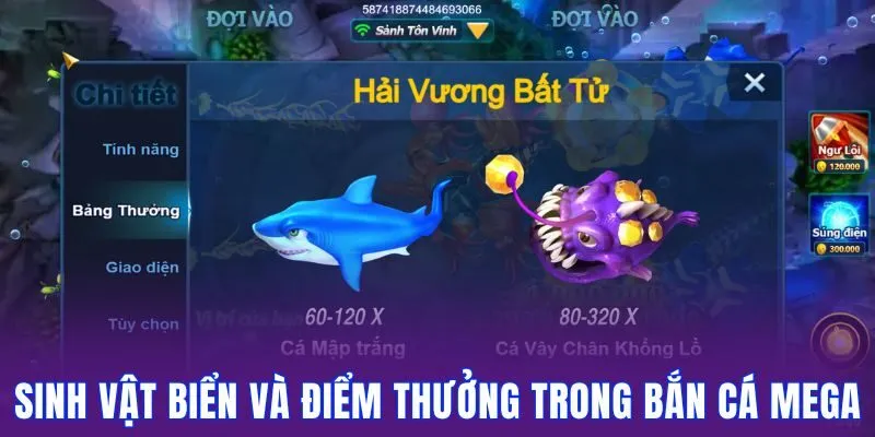 Hệ thống sinh vật và điểm thưởng hấp dẫn